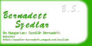 bernadett szedlar business card